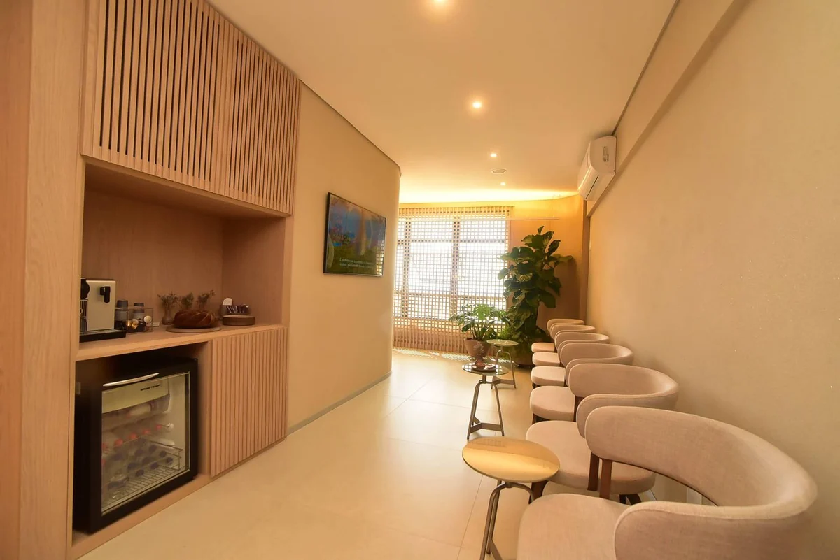Sala de espera da Clínica Juliana Hypólito